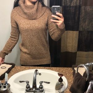 Honey Belle Long Cowl neck sweater with zippers